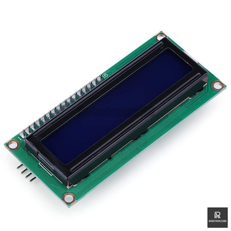 Picture of 16x2 LCD Display with I2C Module | Blue/Green Backlight | Compatible with Arduino, ESP32, Raspberry Pi (Blue)
