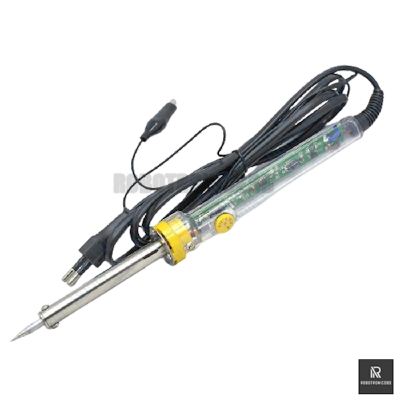 Picture of Soldering Iron Combo Pack | 7 in 1 Kit | 60W Transparent Handle Soldering Iron, DT830 Multimeter, Desoldering Pump, Stand, Solder Wire, Rosin, Paste | DIY & Electronics Repair Kit (Multicolor)
