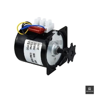 Picture of 14W Egg Incubator Turning Motor | AC 220V Synchronous Gear Motor | 2.5 RPM | Automatic Egg Turner Motor for Poultry Incubators (Black,1 kg)