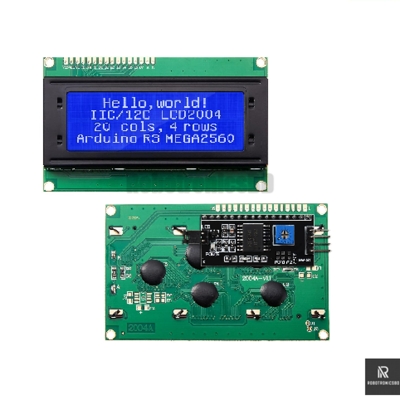 Picture of 20x4 LCD Display with I2C Module | 2004 LCD Screen | Blue/Green Backlight | Compatible with Arduino, ESP32, Raspberry Pi (Blue)