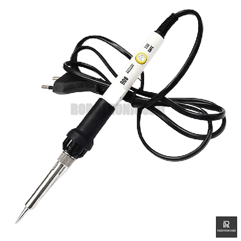 Picture of Soldering Iron Combo Pack | 6 in 1 Kit | 60W 908 Soldering Iron, Desoldering Pump, Stand, Solder Wire, Rosin, Paste | DIY & Electronics Repair Kit (Multicolor)