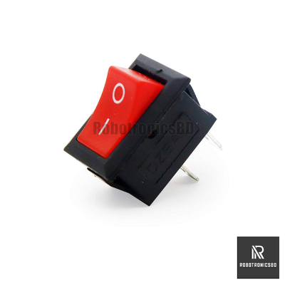 Picture of 3 Pcs ON OFF Rocker Switch 2 Pin Red Color for Power Rocker Switches (3 Pcs)