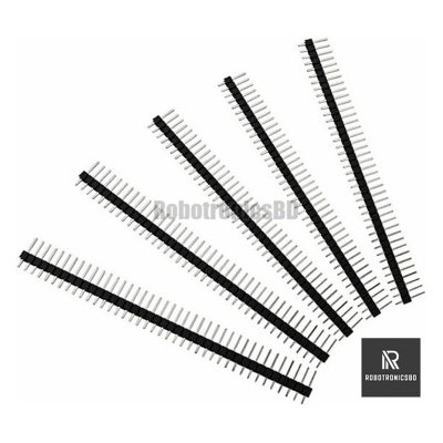 Picture of 3 Pcs Male Header Connector  Pin 40×1 Straight Pins Single Row 2.54mm Pitch (5 Pcs)