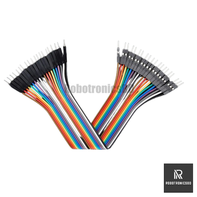 Picture of 20 pcs Male to Male / Male to Female / Female to Female jumper wire  connection wire for breadboard 20 cm 2.54mm (20Pcs Male to Male)