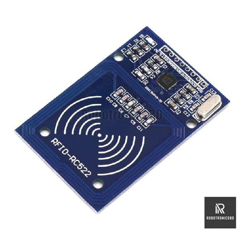 Picture of MFRC-522 RFID Card Reader Module with 13.5 MHz RFID Card and Tag (Blue)
