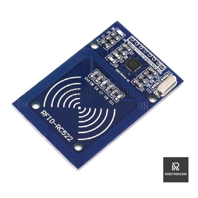 Picture of MFRC-522 RFID Card Reader Module with 13.5 MHz RFID Card and Tag (Blue)