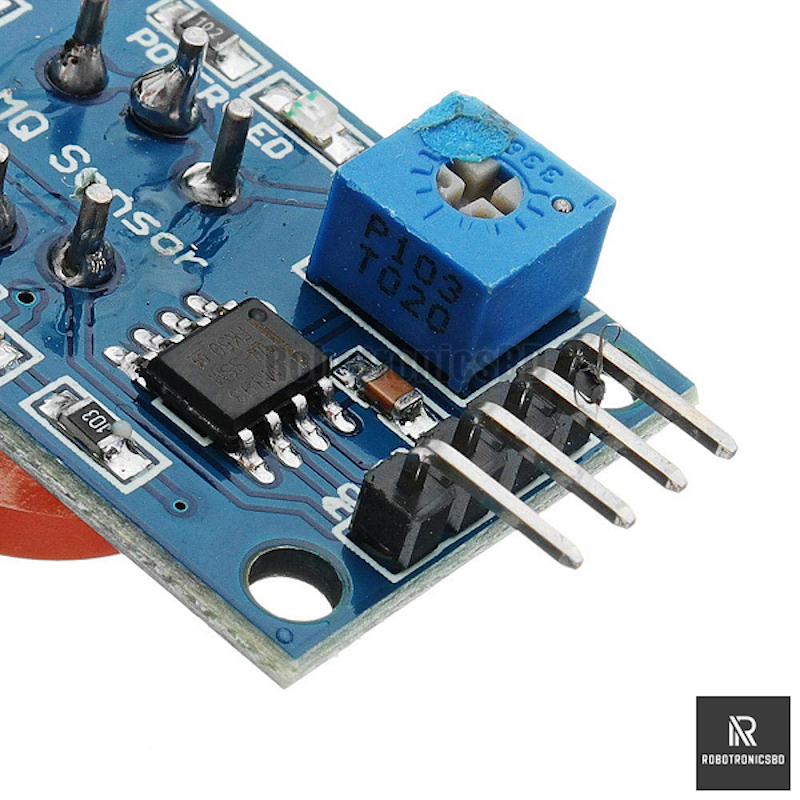 Picture of MQ3 Alcohol GAS Sensor for Arduino Alcohol Detector Project (Blue)