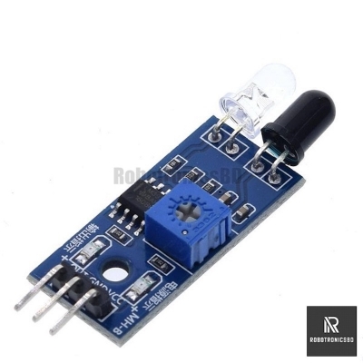 Picture of IR Sensor Module - Infrared Obstacle Avoidance Sensor for Arduino Line Follower Robot (Blue)