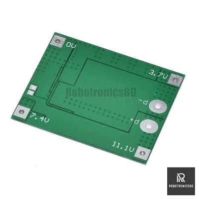 Picture of 3S 25A Balance BMS Circuit Module 12.6v Li-Ion Battery Protection Board - 3S 25A Balance BMS Module (Green)
