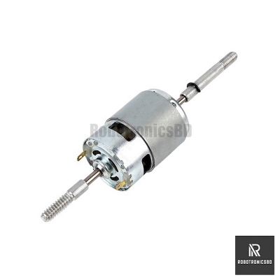 Picture of 775 DC FAN Motor 12V with Long Shaft and Threaded Coupler | RS775 Long Shaft and Threaded Coupler Motor (Silver)