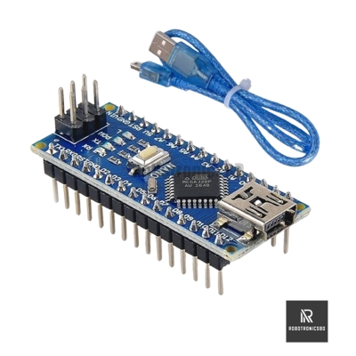 Picture of Arduino Nano V3 (ch340) with USB Cable (Blue)
