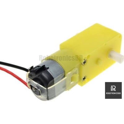 Picture of Yellow Plastic DC Gear Motor 6V 130RPM (Yellow)