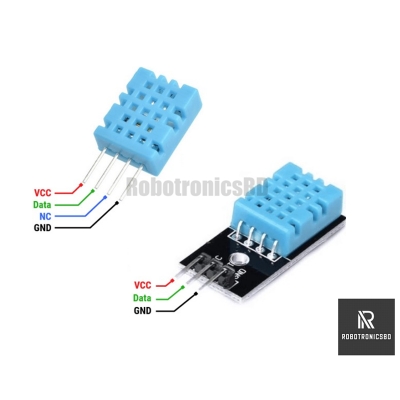 Picture of DHT11 Humidity and  Temperature Sensor Module for Arduino and others Microcontrollers (Blue)