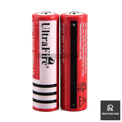 Picture of 3.7V Rechargeable Li-ion 18650 Battery (Red -2pcs)