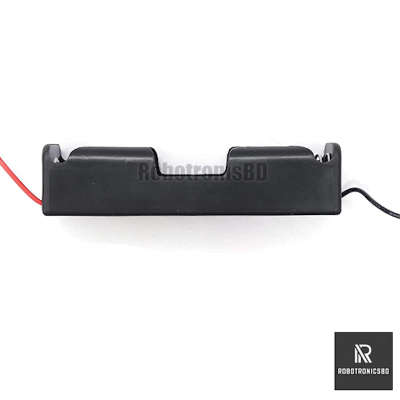 Picture of 1S 18650 Li-ion Battery Holder Case for 3.7V Battery 1 cell with Wire (Black)