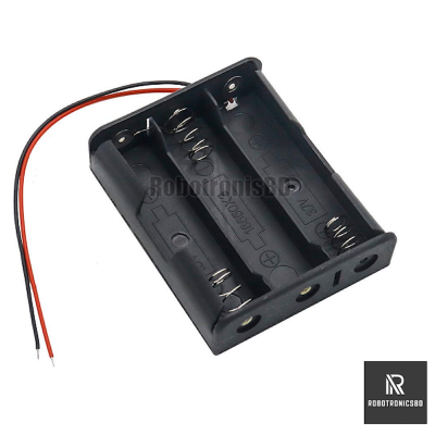 Picture of 3S 18650 Li-ion Battery Holder Case for 3.7V Battery 3 cell with Wire (Black)