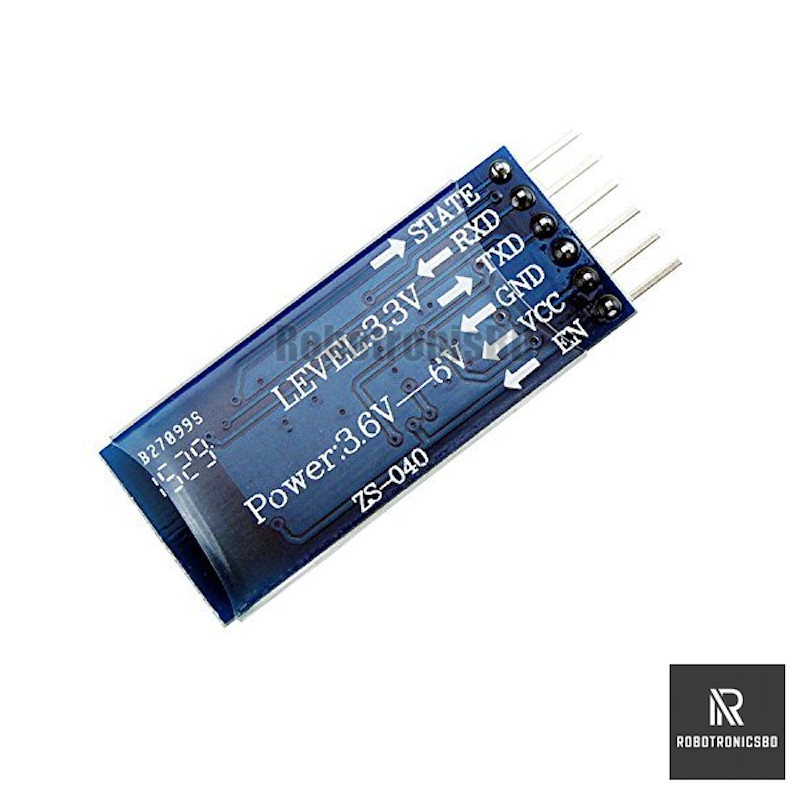 Picture of HC05 6Pin Bluetooth Module Serial Port Integrated Bluetooth Module for Arduino Remote Control (Blue)