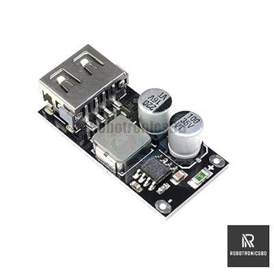 Picture of USB DC-DC Buck Converter Charging Step Down Module 6-32V to Fast Quick Charger Circuit Board 5V OUTPUT (Black)