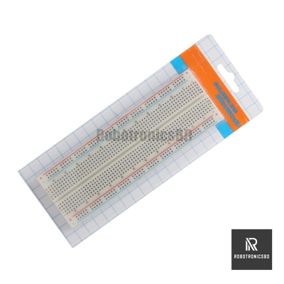 Picture of Breadboard Full Size 830 Points Solderless White Prototype Test Circuit Board for Circuit Testing (White)