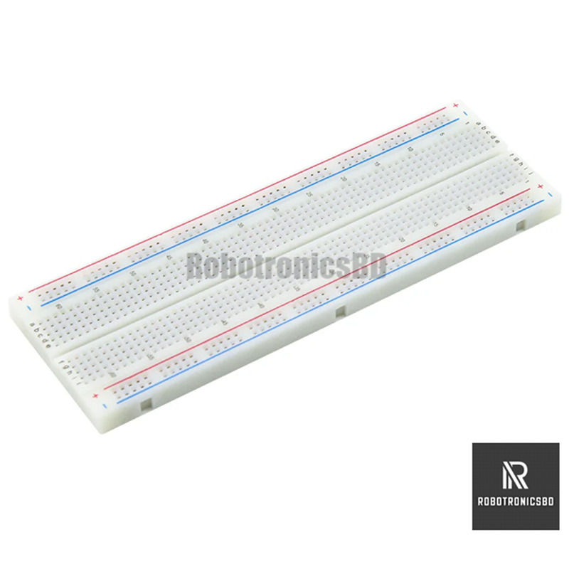 Picture of Breadboard Full Size 830 Points Solderless White Prototype Test Circuit Board for Circuit Testing (White)