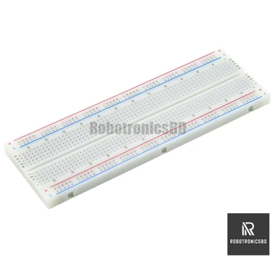 Picture of Breadboard Full Size 830 Points Solderless White Prototype Test Circuit Board for Circuit Testing (White)