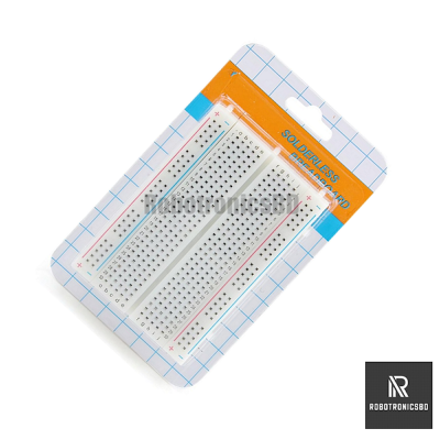 Picture of Breadboard Medium Size 400 Points Solderless White Prototype Test Circuit Board for Circuit Testing (White)