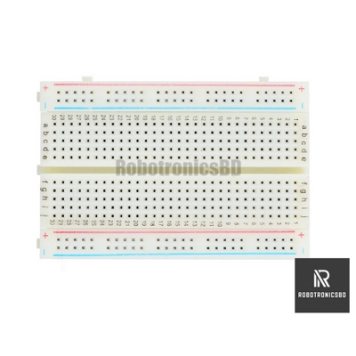 Picture of Breadboard Medium Size 400 Points Solderless White Prototype Test Circuit Board for Circuit Testing (White)