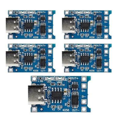 Picture of TP4056 Lithium Battery Charging Module (Type C USB Input) with Dual Protection (5 Pcs - Type C)