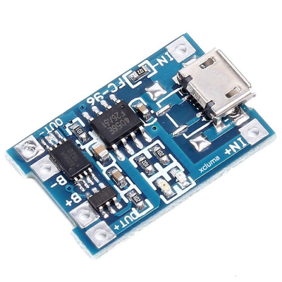 Picture of TP4056 Lithium Battery Charging Module (Type C USB Input) with Dual Protection (1 Pcs - Type Micro)