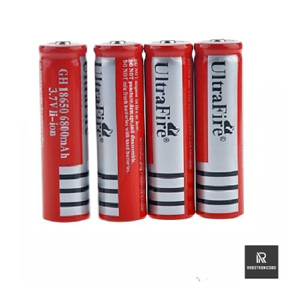 Picture of 3.7V Rechargeable Li-ion 18650 Battery (Red -4pcs)