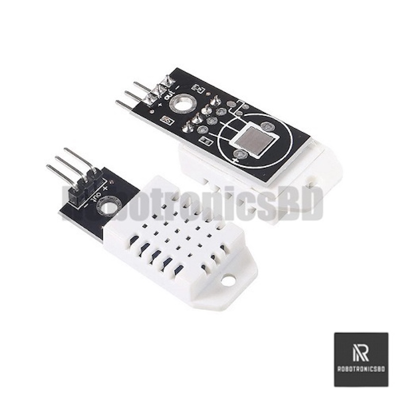 Picture of DHT22 Temperature & Humidity Sensor Module | Digital High-Precision Sensor for Arduino, ESP32, Raspberry Pi & DIY Projects (White)