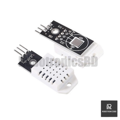 Picture of DHT22 Temperature & Humidity Sensor Module | Digital High-Precision Sensor for Arduino, ESP32, Raspberry Pi & DIY Projects (White)