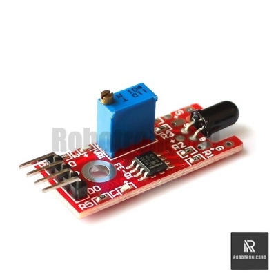 Picture of Flame Sensor Module 4-Pin (Blue) | High-Sensitivity Fire Detection Sensor for Arduino, ESP32 & Raspberry Pi Projects (4 Pin Red)
