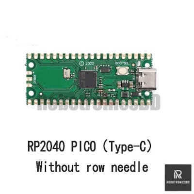 Picture of Raspberry Pi Pico Board (Without Logo) | Type-C Port | With Solder Header & Without Header Options | RP2040 Dual-Core ARM Cortex-M0+ Microcontroller | Ideal for Robotics, IoT & DIY Projects (Pico without Pin)