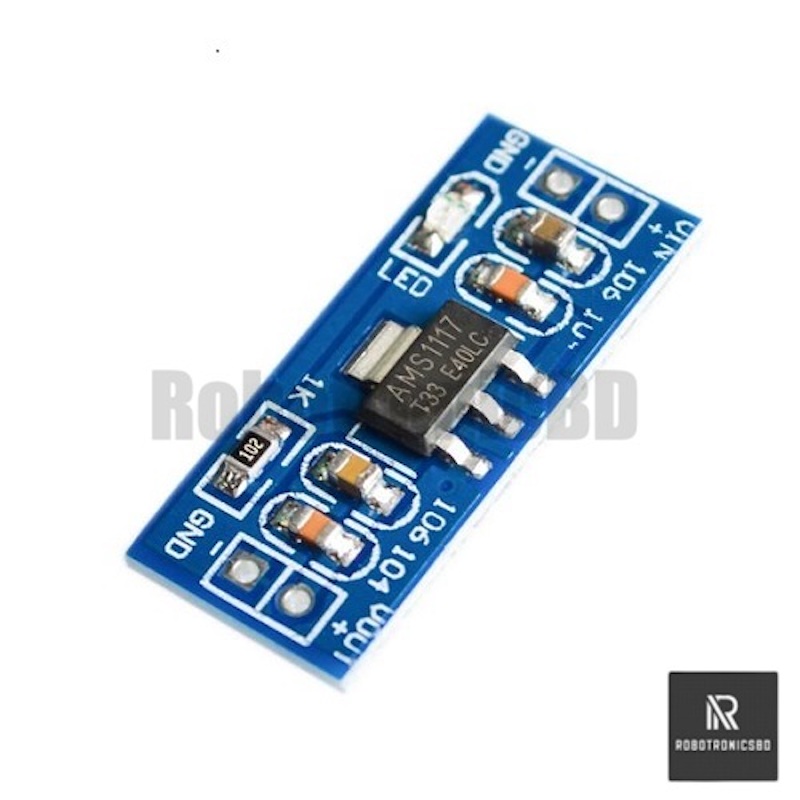 Picture of AMS1117 3.3V Voltage Regulator Module | DC-DC Step Down Power Supply | For Arduino, ESP32, and DIY Electronics Projects (2 Pcs 5V)