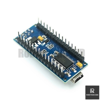 Picture of Arduino Nano V3.0 ATmega328P Original Chip with USB Cable and FT232 USB Driver | Mini Development Board for Arduino, Robotics & DIY Electronics Projects (Blue)
