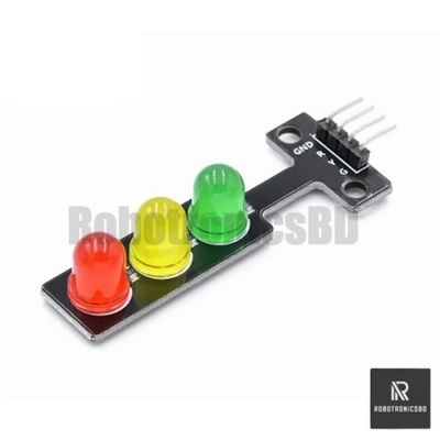 Picture of LED Traffic Light Module 5V | Arduino, Raspberry Pi & Microcontroller DIY Electronic Module | Educational Traffic Signal Simulation (4 Pcs)
