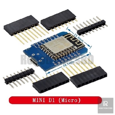 Picture of ESP8266 D1 Mini Wi-Fi Development Board | Type-C & Micro USB | NodeMCU Compatible for IoT, Arduino & DIY Electronics Projects (Type Micro)