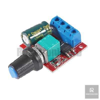 Picture of PWM DC Motor Speed Controller Module | 3–35V 12V 24V Adjustable Speed Control | DC Motor PWM Regulator for DIY & Robotics Projects (Red)