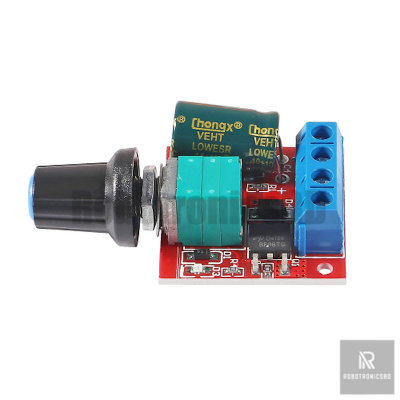 Picture of PWM DC Motor Speed Controller Module | 3–35V 12V 24V Adjustable Speed Control | DC Motor PWM Regulator for DIY & Robotics Projects (Red)