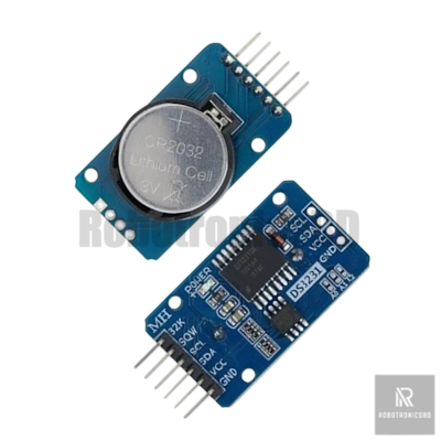 Picture of DS3231 RTC Module | High-Precision Real-Time Clock with Battery Backup | I2C Interface for Arduino, ESP32 & Raspberry Pi Projects (Blue)