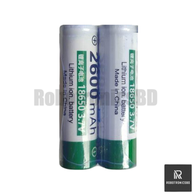Picture of 18650 Rechargeable Battery | 3.7V Li-ion China Cell |1000 - 1500mAh (Approx.) | Ideal for Torch, Headlamp, Toys & DIY Electronics Projects (2 Pcs)