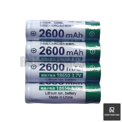 Picture of 18650 Rechargeable Battery | 3.7V Li-ion China Cell |1000 - 1500mAh (Approx.) | Ideal for Torch, Headlamp, Toys & DIY Electronics Projects (4 Pcs)
