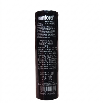 Picture of 18650 Sunford Rechargeable Battery | 3.7V Li-ion Cell | 1000-2200mAh (Approx.) | Ideal for Torch, Headlamp, Toys & DIY Electronics Arduino, ESP, RC Car Projects (1 Pcs)