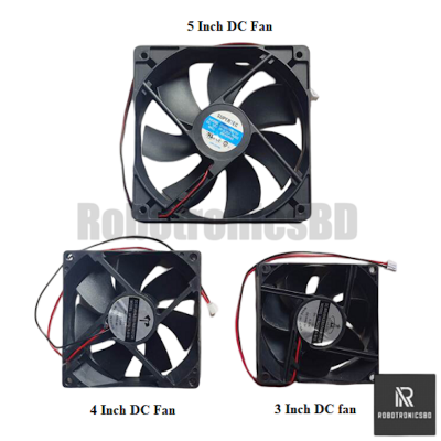 Picture of DC 12V Cooling Fan | 3-Inch / 4-Inch / 5-Inch Brushless Exhaust Fan | Silent High-Speed Cooling for Egg Incubator, Inverter & Electronics Projects (5 inch Fan)