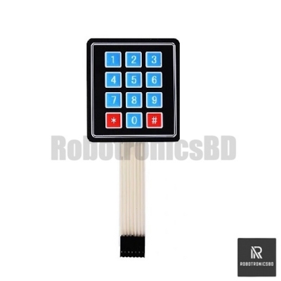 Picture of Keypad Module Membrane Switch | 4x4 /4x3 keypad |12 /16-Key Digital Input for Arduino, Raspberry Pi & Microcontroller Projects (4x3 Keypad)