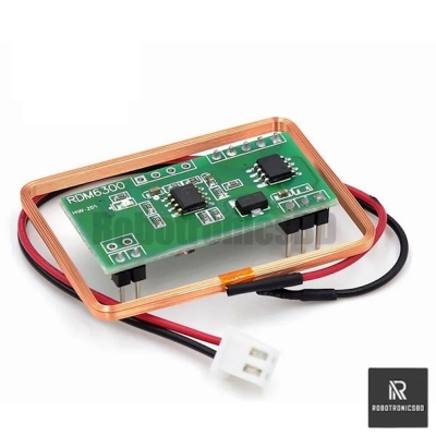 Picture of RDM6300 125KHz RFID ID Card Reader Module | UART Serial Output | EM4100 Compatible | Arduino, ESP32 & Access Control Projects (Green)