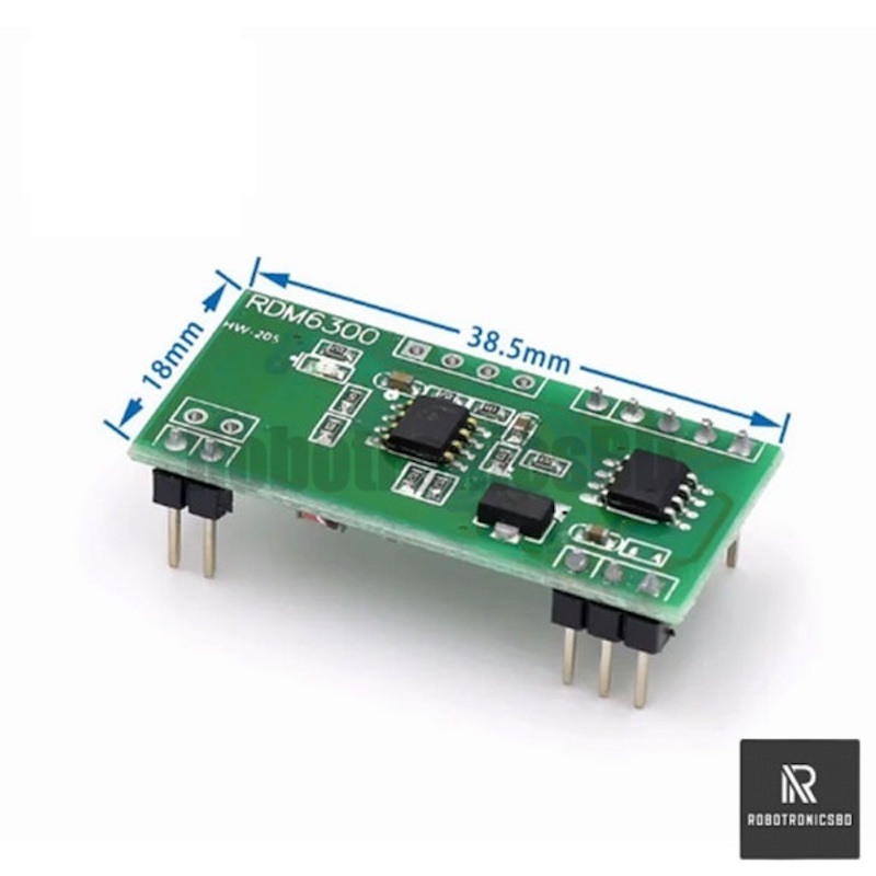Picture of RDM6300 125KHz RFID ID Card Reader Module | UART Serial Output | EM4100 Compatible | Arduino, ESP32 & Access Control Projects (Green)