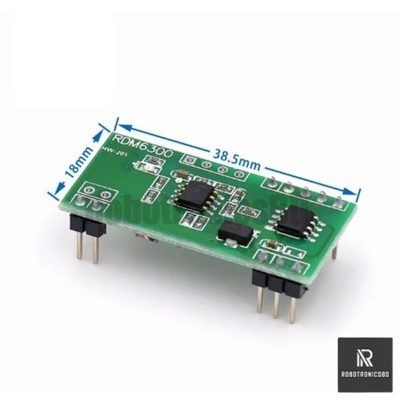 Picture of RDM6300 125KHz RFID ID Card Reader Module | UART Serial Output | EM4100 Compatible | Arduino, ESP32 & Access Control Projects (Green)