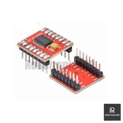 Picture of TB6612FNG Dual Motor Driver Module with Soldered Header | 1.2A DC Motor Controller | PWM Speed Control | Arduino, ESP32 & Robotics Projects (Red)